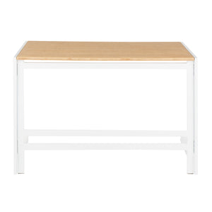 Roman - Industrial Office Desk - White / Natural
