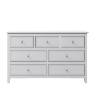 7 Drawers Solid Wood Dresser - White